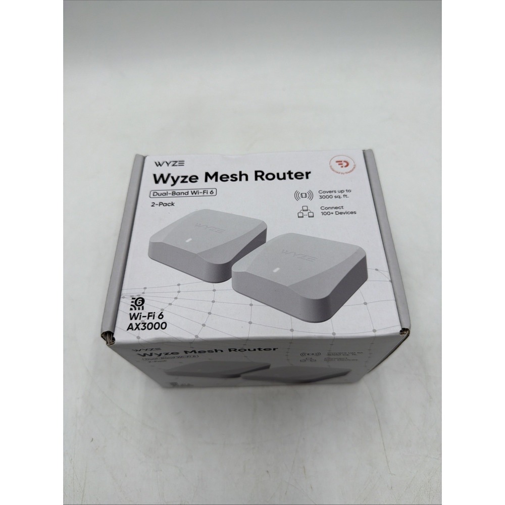 Wyze AX3000 Dual-Band Wi-Fi 6 Mesh Router 2 Pack WF6DBMRS NEW SEALED